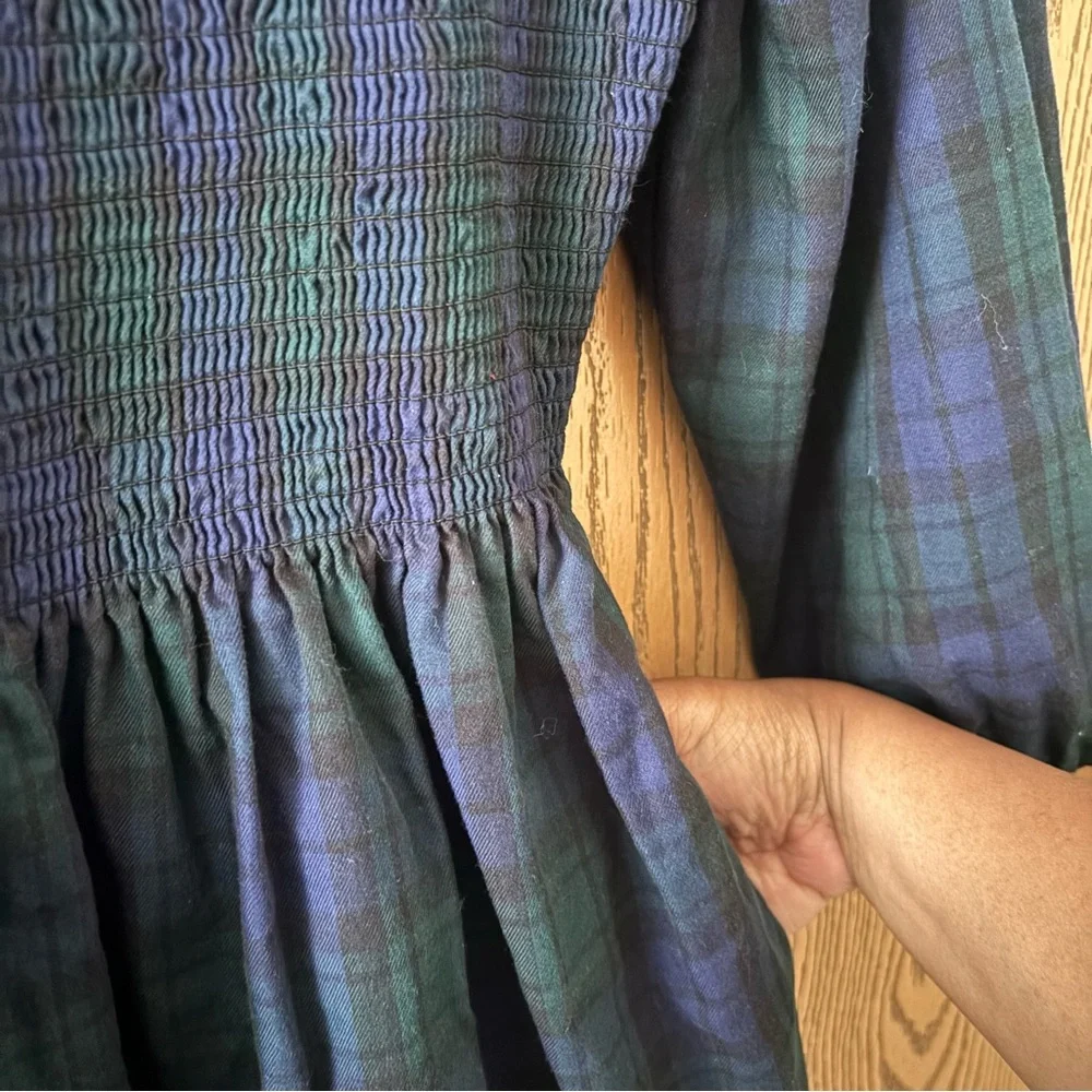 Hill House Blackwatch Tartan Athena Nap Dress Sz L NWOT - Picture 4 of 5